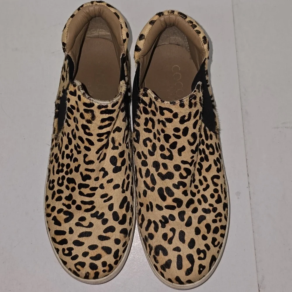 Coconuts by Matisse Harlan Slip On Leather Sneaker Leopard Print Womens Size 9 - Picture 6 of 14